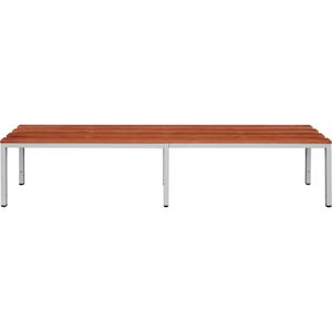 Lüllmann Umkleidebank 801250, Sitzfläche Holz, 200 cm, buche / lichtgrau