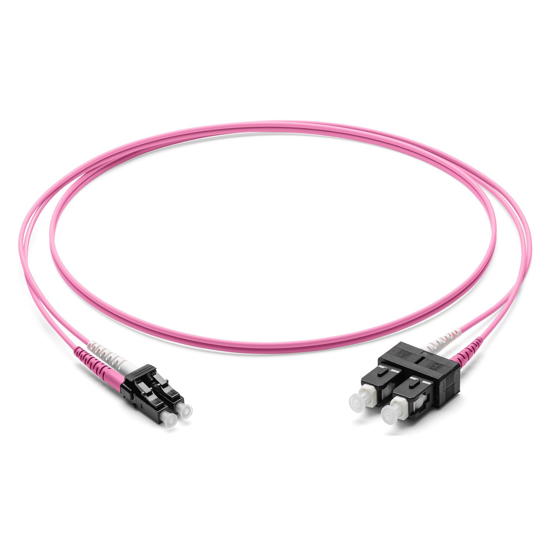 Corning Glasfaser Patchkabel 2x 2.0 mm - Multimode Duplex: LC PC Duplex auf SC PC Duplex, 3m (Violet (3 m) (F055702Q2Z20003M-VI)