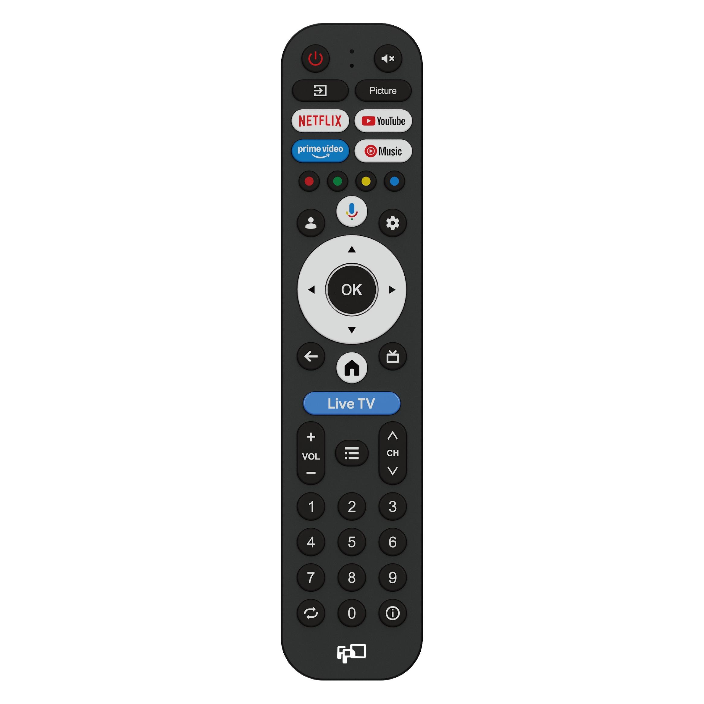 Fpd RC-S22-45 Fernbedienung für Google TV-Fernseher (Gerätespezifische Fernbedienung, Infrarot) (76620469)