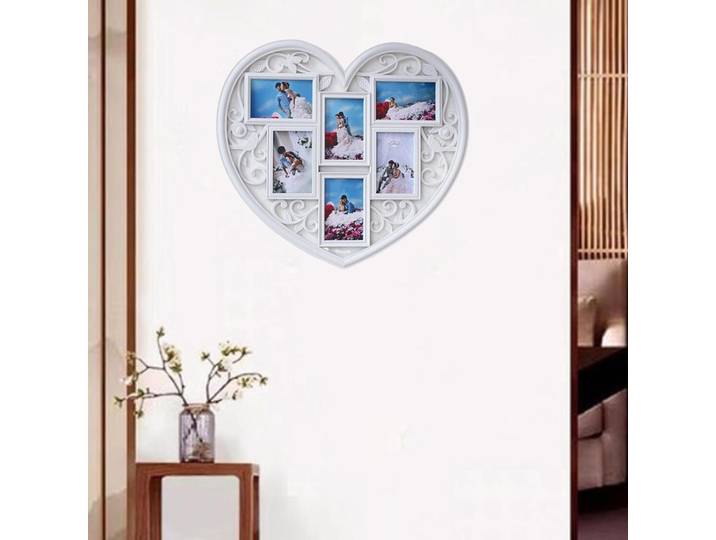 Cadre photo de collage de décoration murale, six présentoirs, ornement pour la décoration intérieure, 4x6
