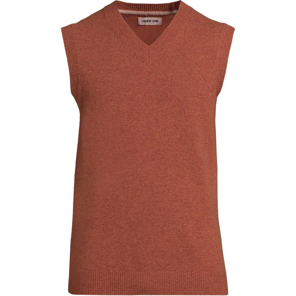 Pullunder aus Lambswool, Herren, size: regular, Orange, Wolle, by Lands' End