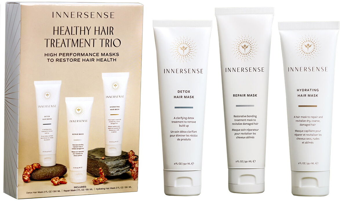 177.3ml Innersense Organic Beauty Healthy Hair Treatment Trio (Detox Mask 59,1ml + Repair Mask 59,1ml + Hydrating Mask 59,1)