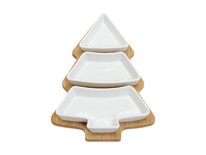 Schale G. Wurm Set Tanne 27 x 19 cm , weiss (weiß), Keramik, Schüsseln, Schale