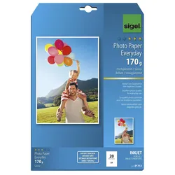 SIGEL Fotopapier Inkjet Everyday DIN A4 hochglänzend 170 g/m2