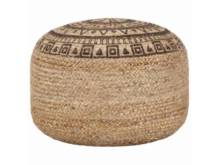 HFXHIJXQ Sitzpuff Handgefertigt Jute 45x30cm Fußhocker Braun Geflochtener Beistellhocker mit EPS-Füllung für Wohnzimmer und Schlafzimmer, bietet bequeme Fußablage und Sitzgelegenheit.