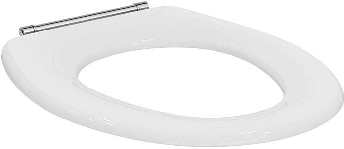 Ideal Standard Sitzring K792801 mit Stangenscharnier, Scharniere Edelstahl, antibakteriell, weiß