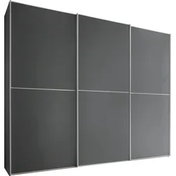 Schwebetürenschrank STAUD "Sinfonie Plus, edles Design in hochwertiger Qualität, Made in Germany", grau (vulkan), B:249cm H:222cm T:68cm, Holzwerkstoff, Schränke, Schwebetürenschrank, Mit vier verschiedenen Ausstattungsvarianten
