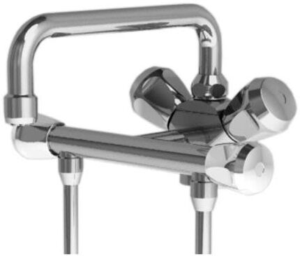 KWC counter faucet two-handle mixer with two rinsing pipes 100.102.C