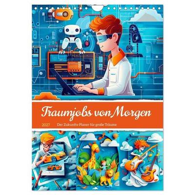 Traumjobs von Morgen - Der Zukunfts-Planer für große Träume (Wandkalender 2027 DIN A4 hoch), CALVENDO Monatskalender