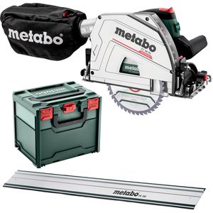 Metabo Tauchsäge KT 66 BL Handkreissäge, 1200 W, Schnittleistung 66mm, mit Koffer & Schiene