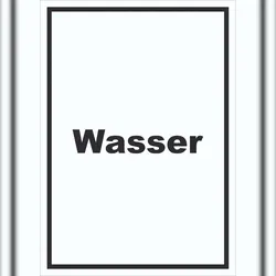 HB-Druck Wasser Schild mit Text Anschluss hochkant A1 (594x841mm)
