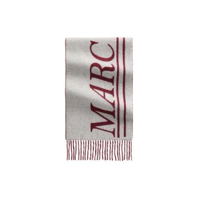 Loop MARC O'POLO DENIM "aus reiner Schurwolle", Damen, grau (medium rot), Obermaterial: 100% Schurwolle, unifarben, Modetücher Loop