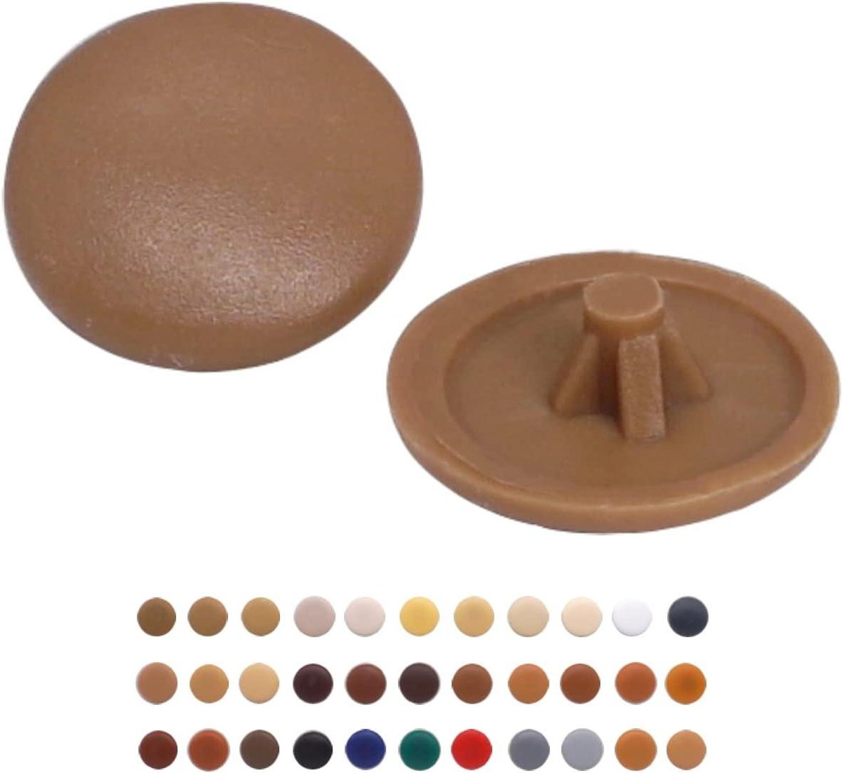 Bruine schroefdoppen voor het afwerken van meubels, 12 mm diameter