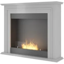 OutInFire SIMPLE INPORTAL 1 – Freistehender Boden-Biokamin, weißer Bioethanol-Kamin