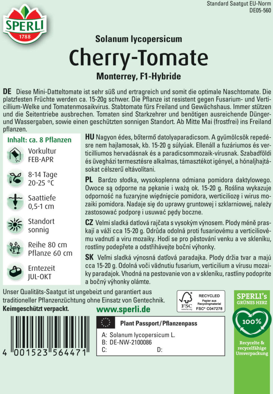 Sperli Cherrytomate Monterrey F1