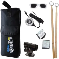 Aerodrums Air-Drumming mit PS3 Kamera mit keepdrum Stickbag SB-01, Schlagzeug