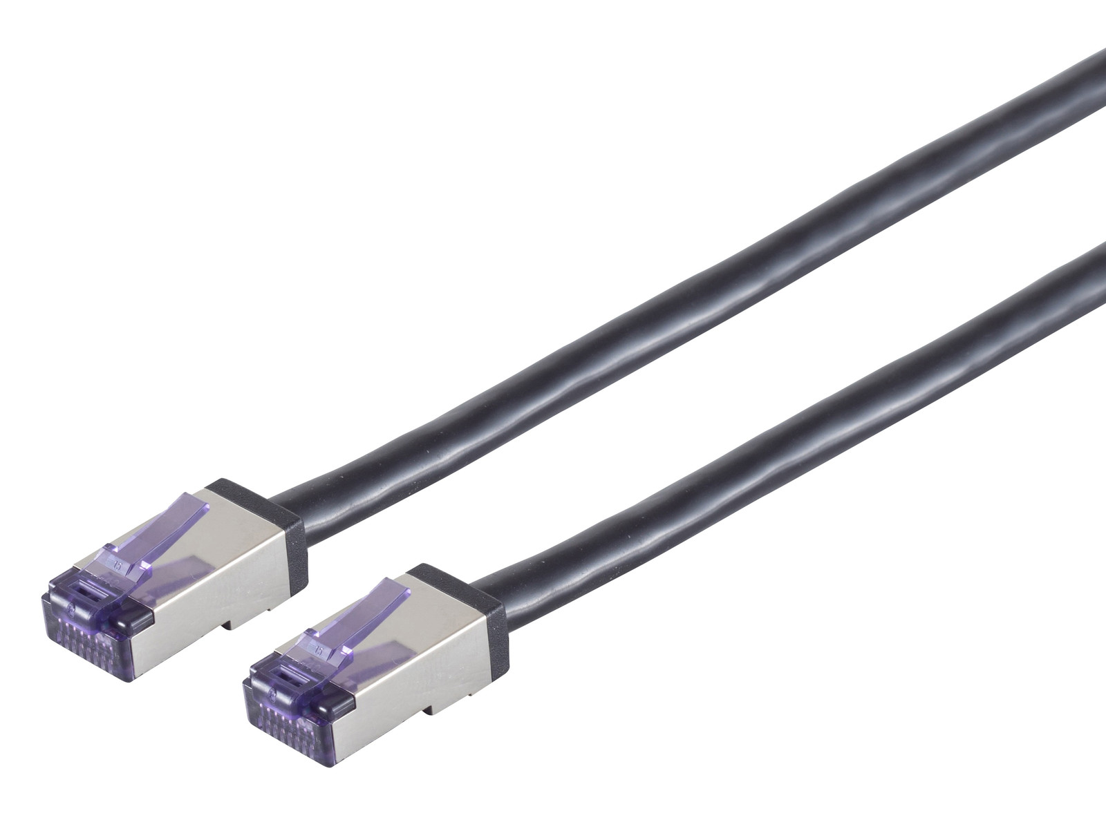 S-Impuls S-CONN Patchkabel Cat. 6A S/FTP LAN-kabel zwart