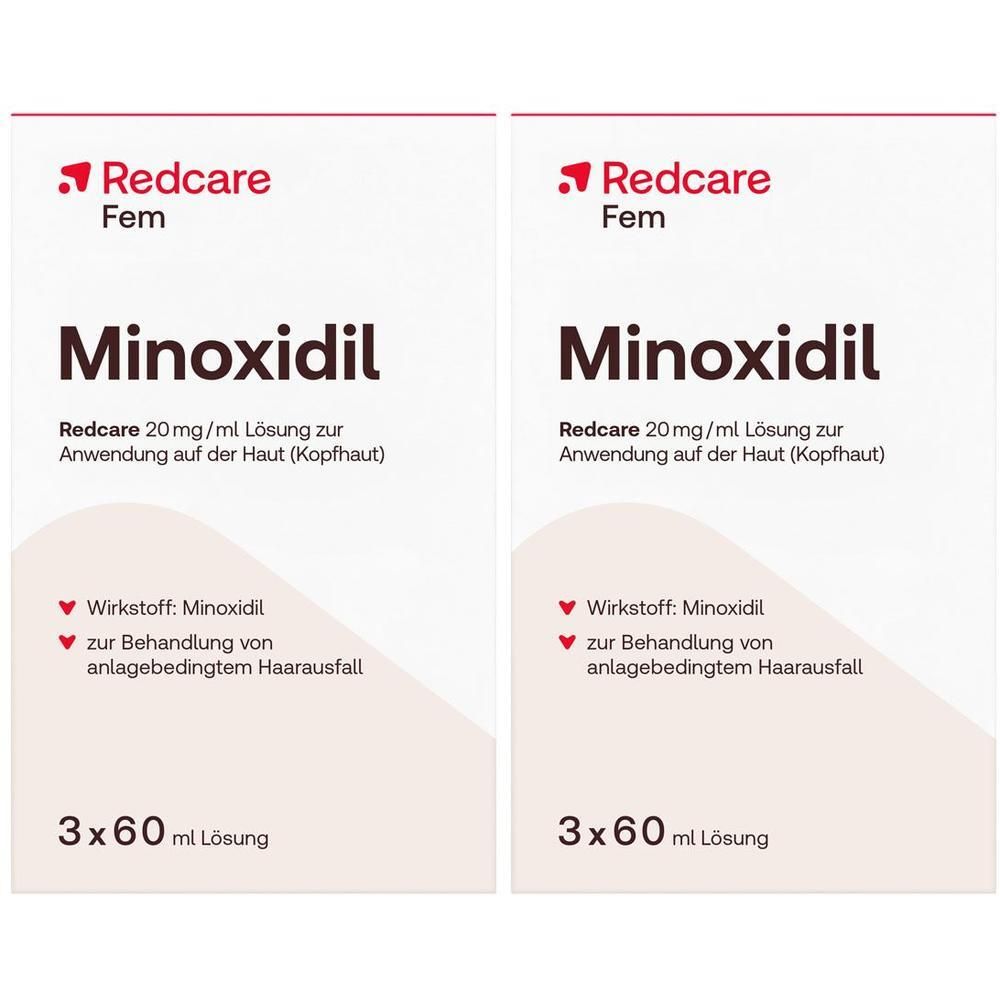 Minoxidil Redcare 20Mg/Ml x2 2x3x60 ml Lösung