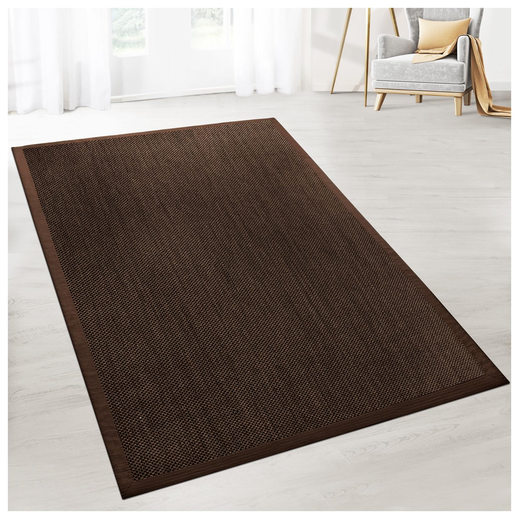 karathomeliving Sisal Tiger-Eye Mit Bordüre Braun DC-311