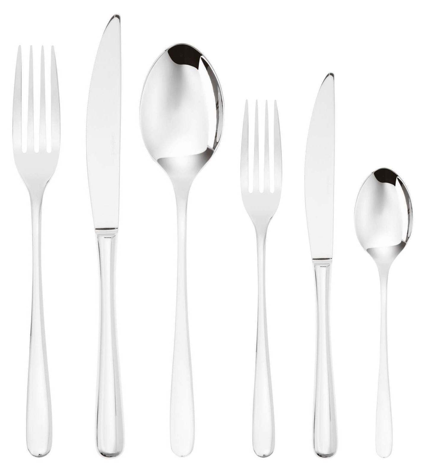 36-teiliges Besteckset aus Edelstahl, Silber, spülmaschinenfest