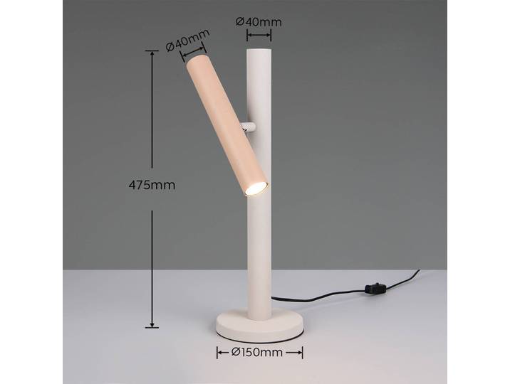 Trio Lighting Tischlampe Terloa, Multicolour, für Wohn- / Esszimmer, Metall, Modern, Tischlampe