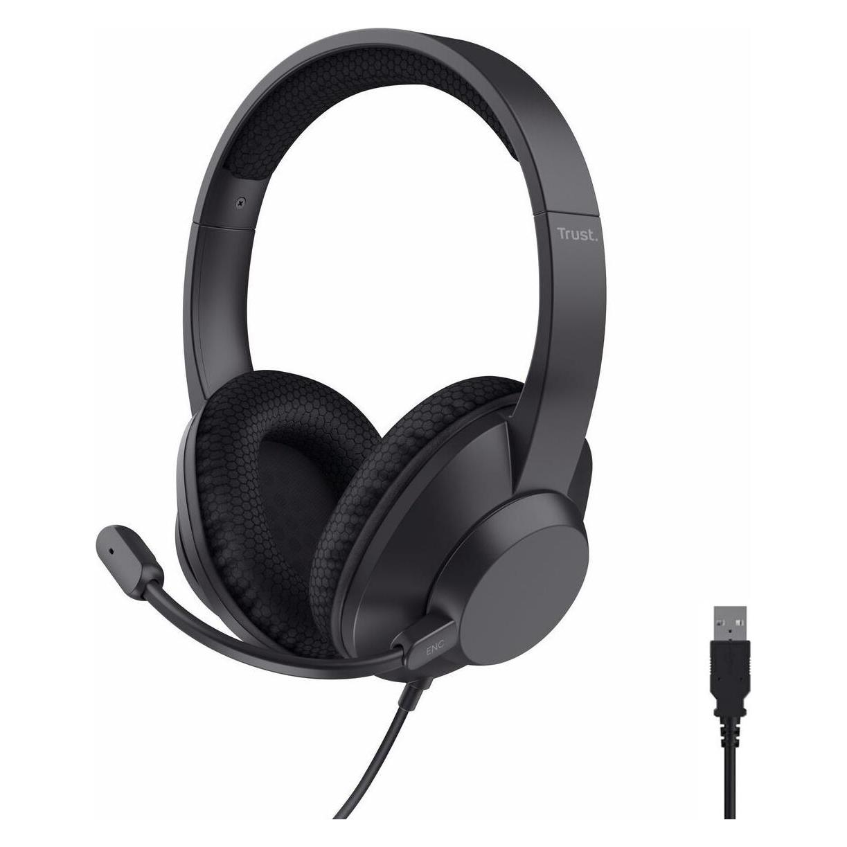 Trust Ayda Max Usb-Enc Headset (Kabelgebunden, USB-A) (25462)