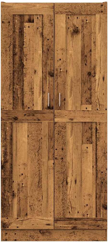 vidaXL Aparador madera ingeniería madera envejecida 82,5x30,5x185 cm Marrón