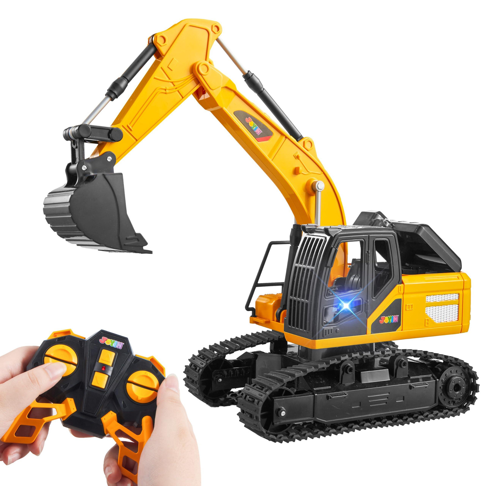 Selius RC Tractor Graafmachine met Afstandsbediening en LED-lampjes voor jongens