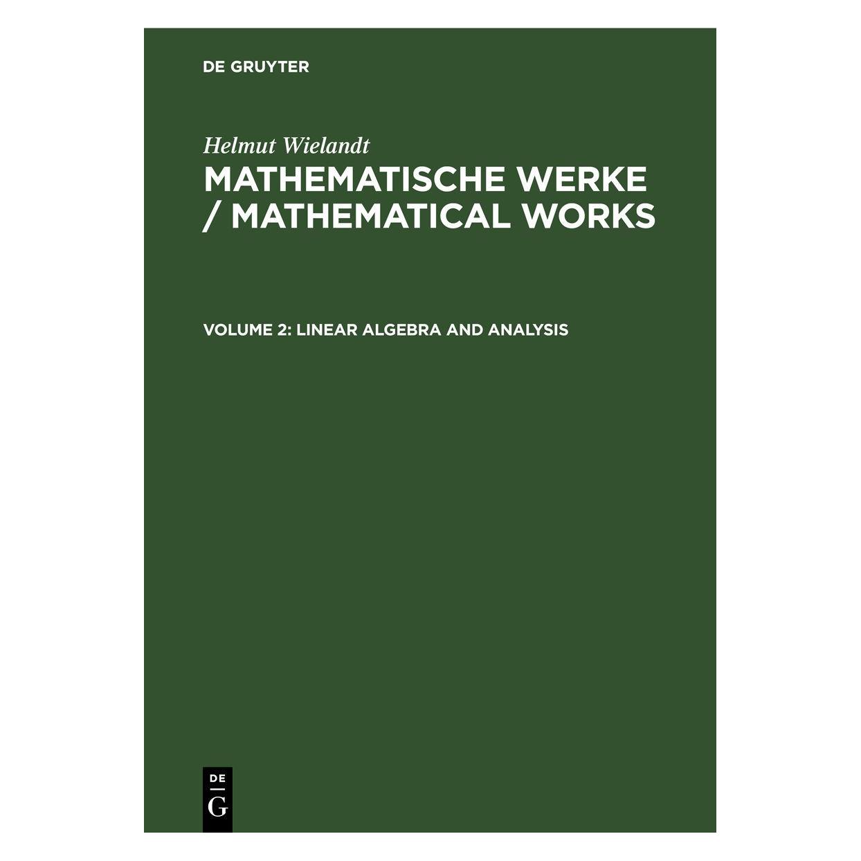 De Gruyter Wielandt,H.:Mathematische Werke.2 (Deutsch, Hardcover, Helmut Wielandt) (67760992)