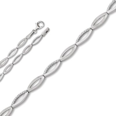 Silberarmband ONE ELEMENT "Zirkonia Armband aus 925 Silber 17 cm", silber, Armbänder, Damen, mit Zirkonia, Silber 925 (Sterlingsilber), Silberarmband, Dezente Symbolik – stilvoller Begleiter für jeden Anlass
