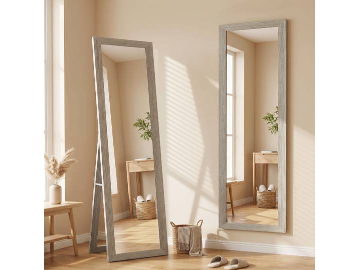 HOMCOM Miroir Pleine Longueur 37x157cm Rectangulaire Gris