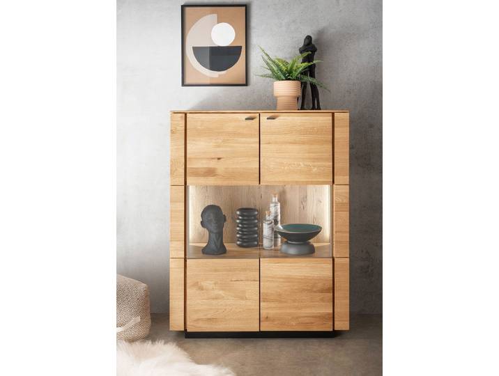 Highboard 99x127cm 'Savona' Wildeiche geölt