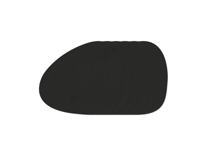 LIND DNA Nupo Curve set de sets de table Encre noire, lot de 6