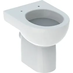 Geberit Renova Stand-WC Flachspüler Abg. horiz., teilgeschlossene Form, weiß
