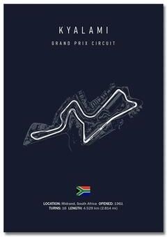 Inspire Select F1 Circuit Track Canvas Wall Art Nurburgring Monza Silverstone Motorsport Racing Poster cj54956 15.7 X 23.6 In unframed