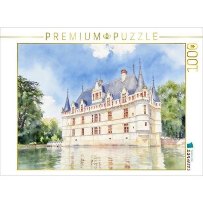 CALVENDO Puzzle Schloss Azay le Rideau in Frankreich | 1000 Teile Lege-Größe 64x48cm Foto-Puzzle für glückliche Stunden