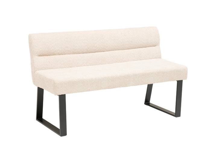 Livetastic Sitzbank, Beige, Metall, 3-Sitzer, 140x83x61 cm, Esszimmer, Bänke, Sitzbänke
