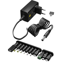 GOOBAY 74436 - Universal-Schaltnetzteil, 5 -15 V, 36 W, 2400 mA, 12 Adapter