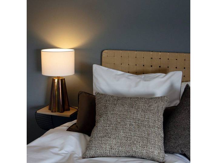 PR Home Tischlampe Aira, messing / gold, für Wohn- / Esszimmer, Metall, Tischlampe