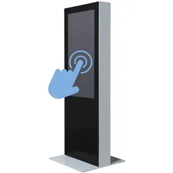Digitale Infostele Doppelseitig Mit 50" Samsung-Bildschirm und Touch-Folie