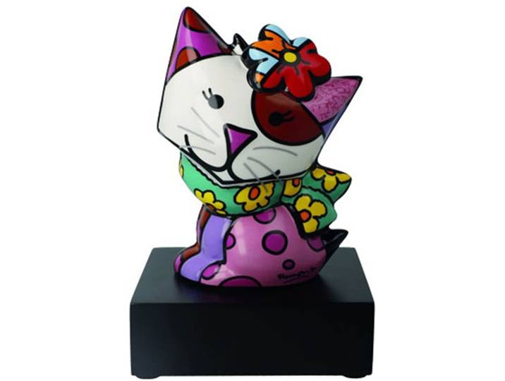 Dekofigur GOEBEL Romero Britto - Flowing , bunt, B:13,5cm H:20,5cm T:12,5cm, Porzellan, Dekofiguren, Dekofigur