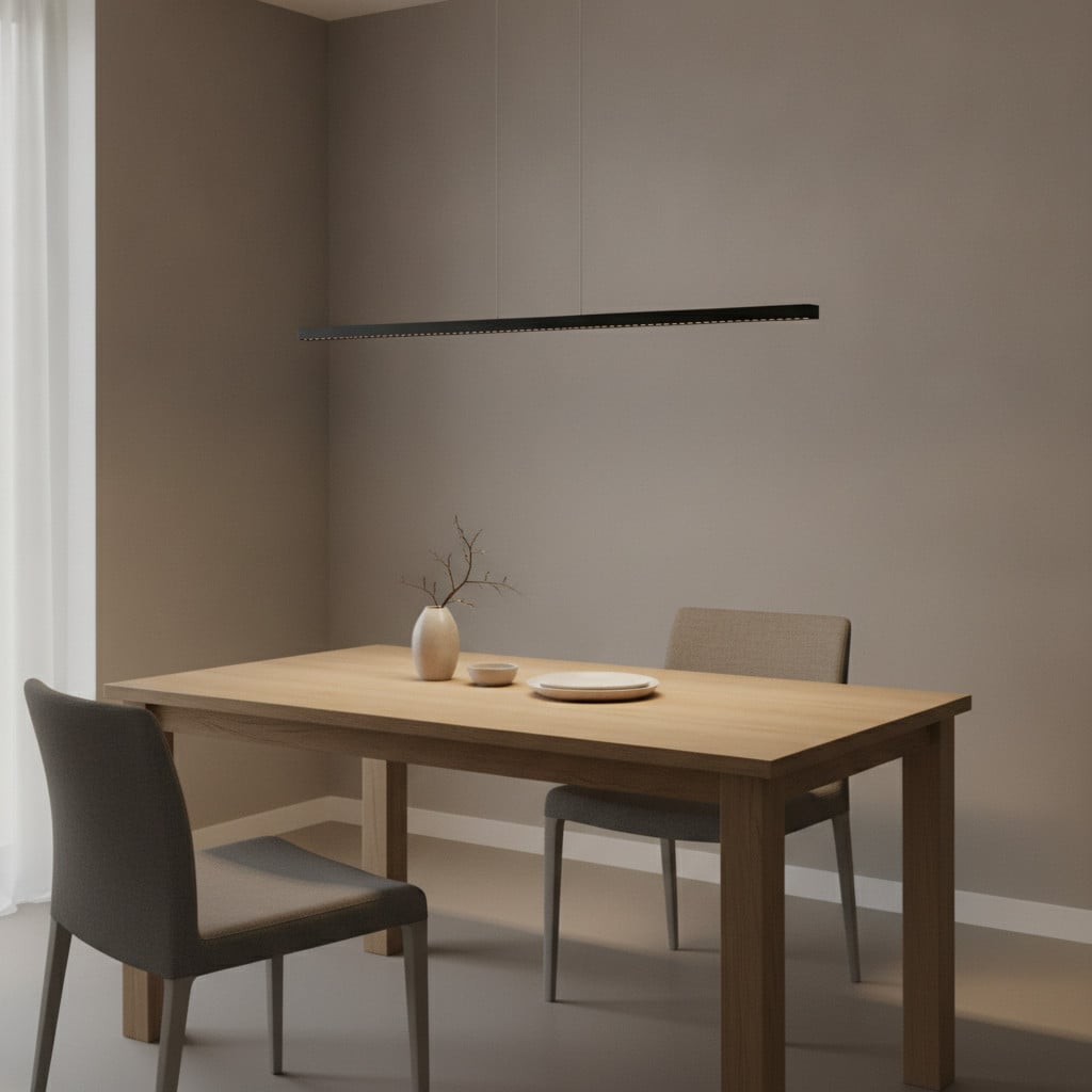 Rechte hanglamp Deos zwart Lyora