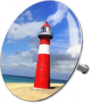 WCShop24 Badewannenstöpsel Leuchtturm