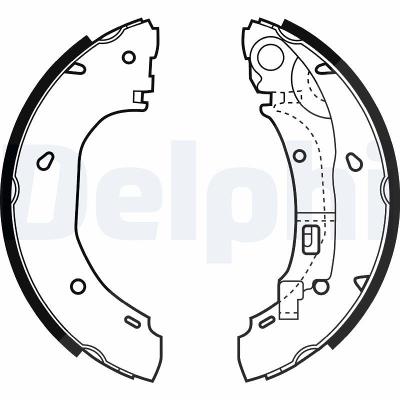 Delphi Bremsbackensatz [Hersteller-Nr. LS1925] für Citroën, Peugeot, Fiat