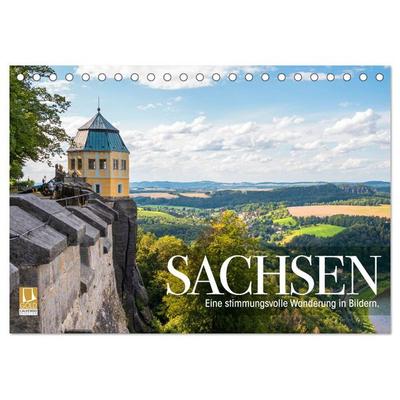 Sachsen - Eine stimmungsvolle Wanderung in Bildern (Tischkalender 2026 DIN A5 quer), CALVENDO Monatskalender