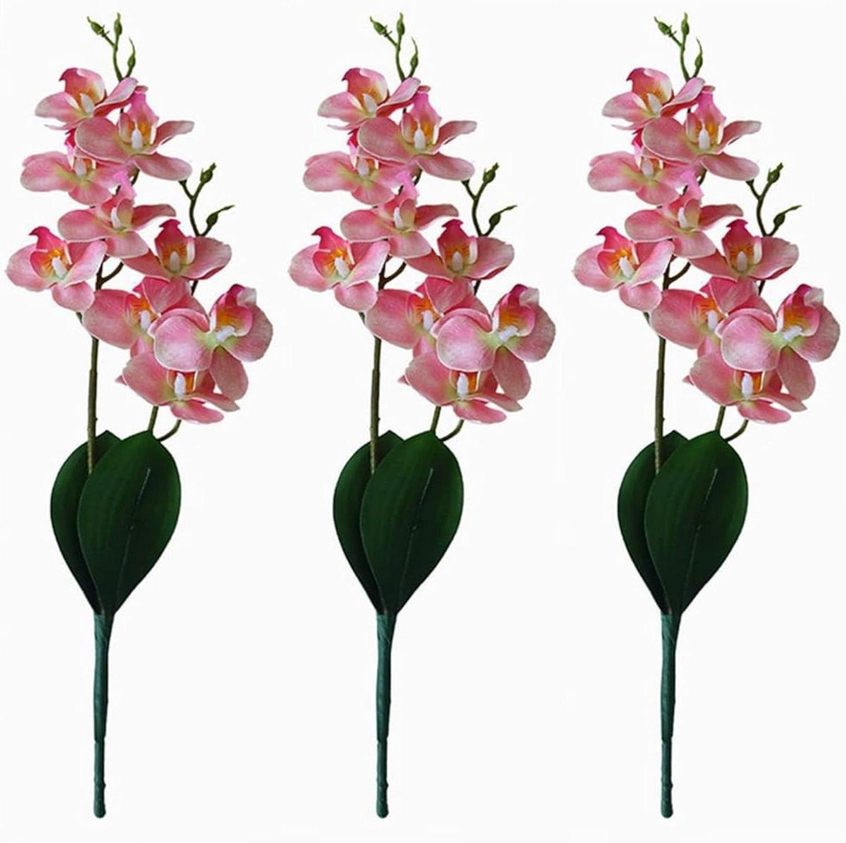 Kunstorchidee Phalaenopsis Roze met Real Touch Bloemblaadjes - 46 cm