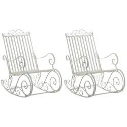 CLP 2er Set Schaukelstühle Smilla   Farbe: antik weiß