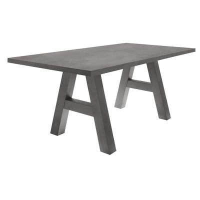 Esstisch MÄUSBACHER "Mister", grau (tischplatte: graphitfarben), B:180cm H:75cm T:90cm, Tische, Esstisch, Gestell in A-Form