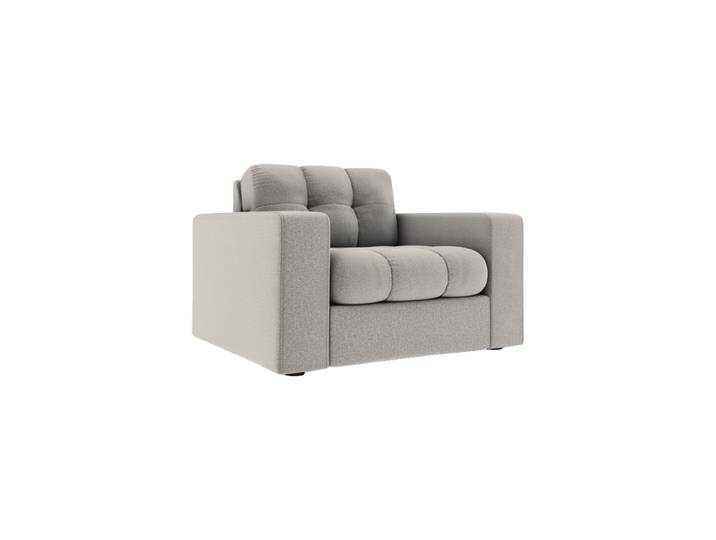 Design Sessel „Yohan“ Strukturstoff Hellgrau CXL by Christian Lacroix