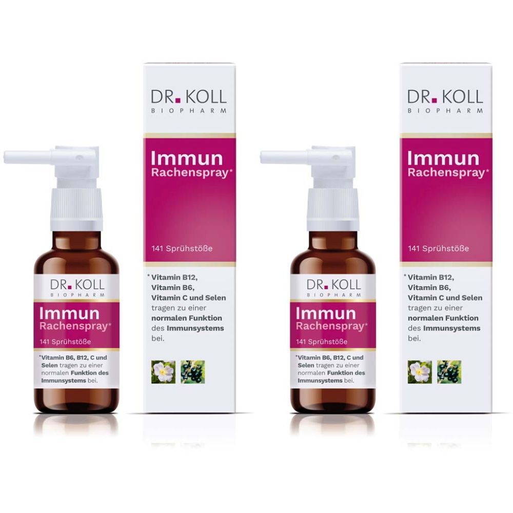2x Immun Rachenspray Dr.Koll Gemmo Komplex Vit.B6 B12 2x20 ml Spray